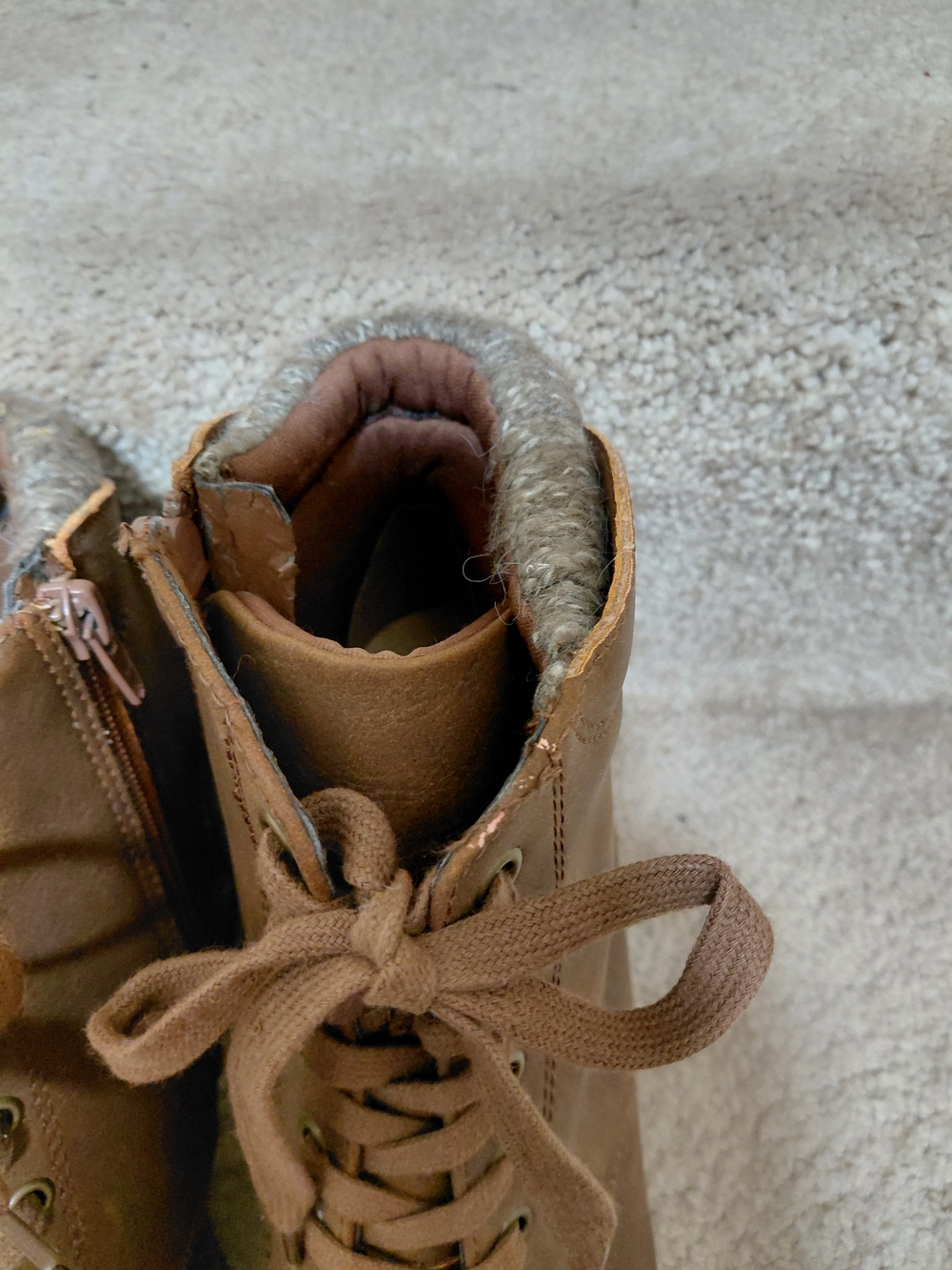 Time and Tru Brown Lace-Up Platform Ankle Boots - Picture 8 of 9